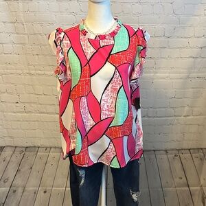 Colorful Abstract Women's Top